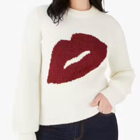 Kate Spade Sparkle Kiss Cashmere & Wool Blend Sweater (XS) - Picture 1 of 15